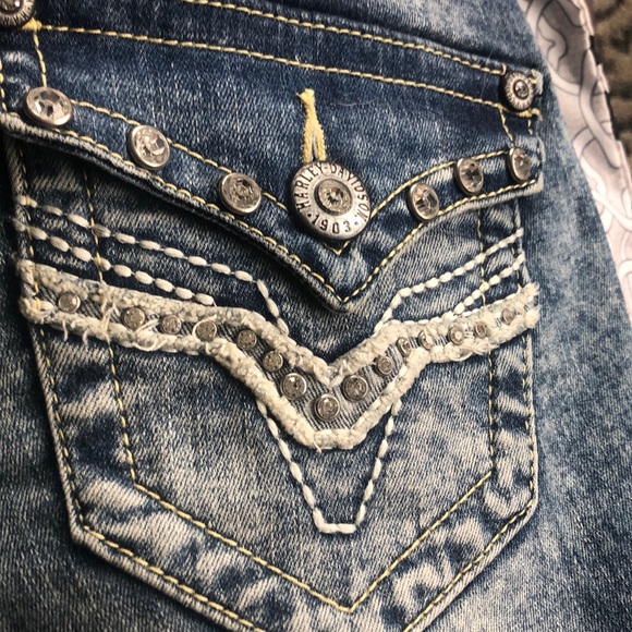 Harley Davidson Jewelled jeans size 4 - Picture 5 of 7
